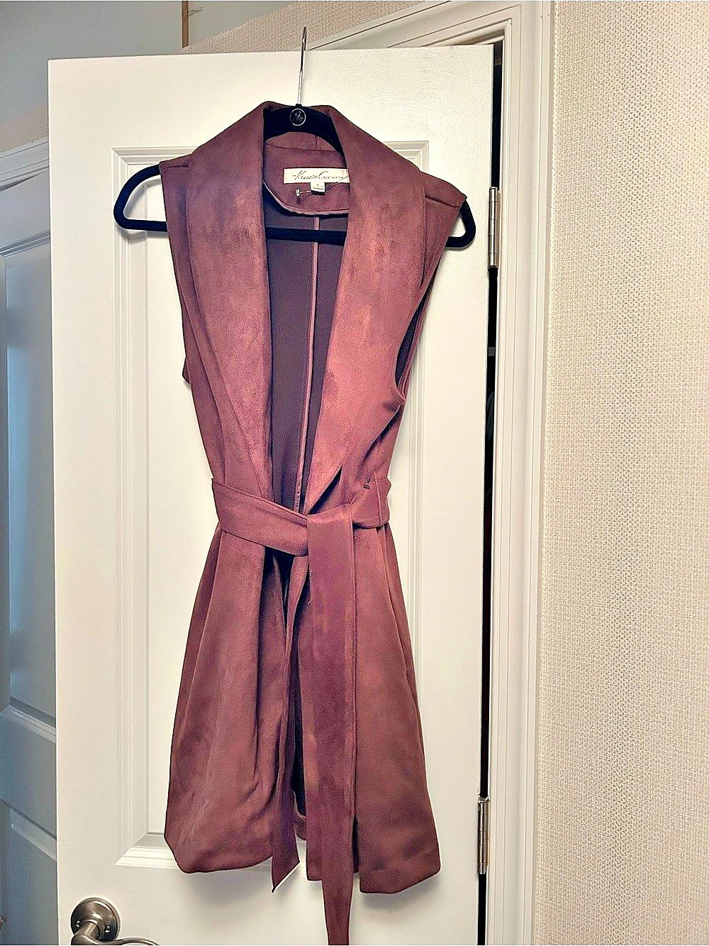 Kenneth Cole New York Brown Belted Vest Size Medium Like New